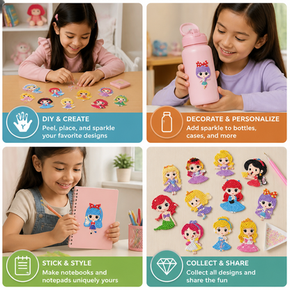 DIY Diamond Art Sticker Craft Kit for Kids