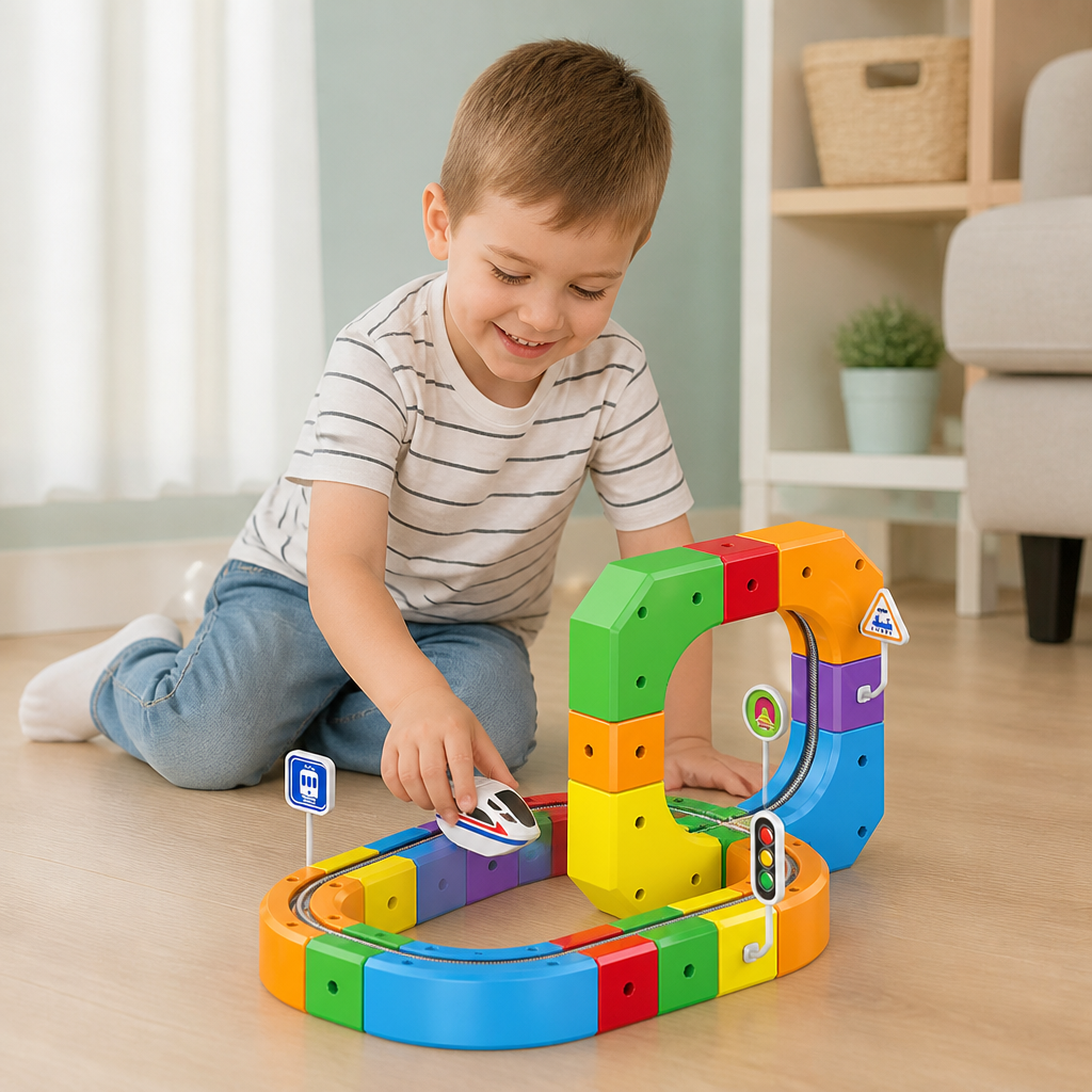 Magic rail cube track kids toy