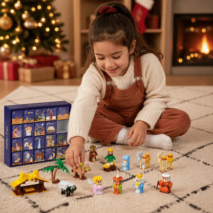 Christmas Nativity Building Blocks Advent Calendar for Kids