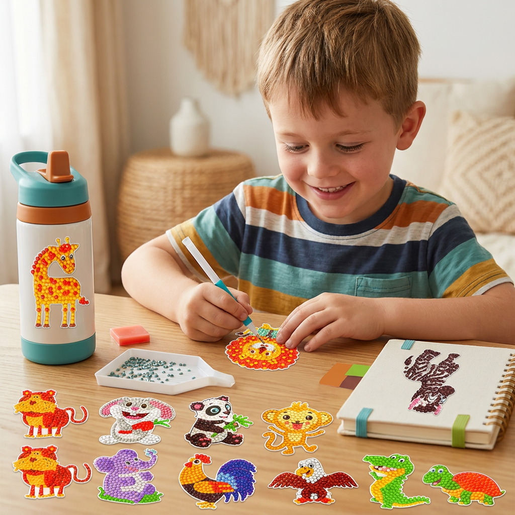 DIY Diamond Art Sticker Craft Kit for Kids