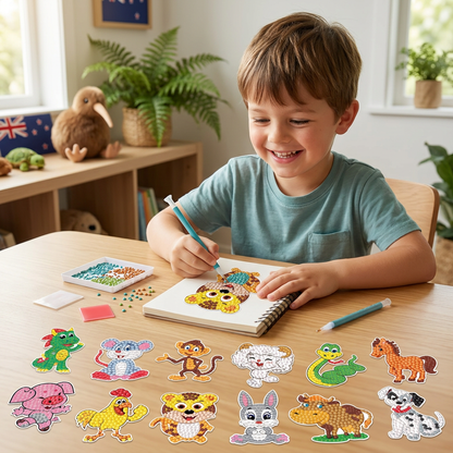 DIY Diamond Art Sticker Craft Kit for Kids