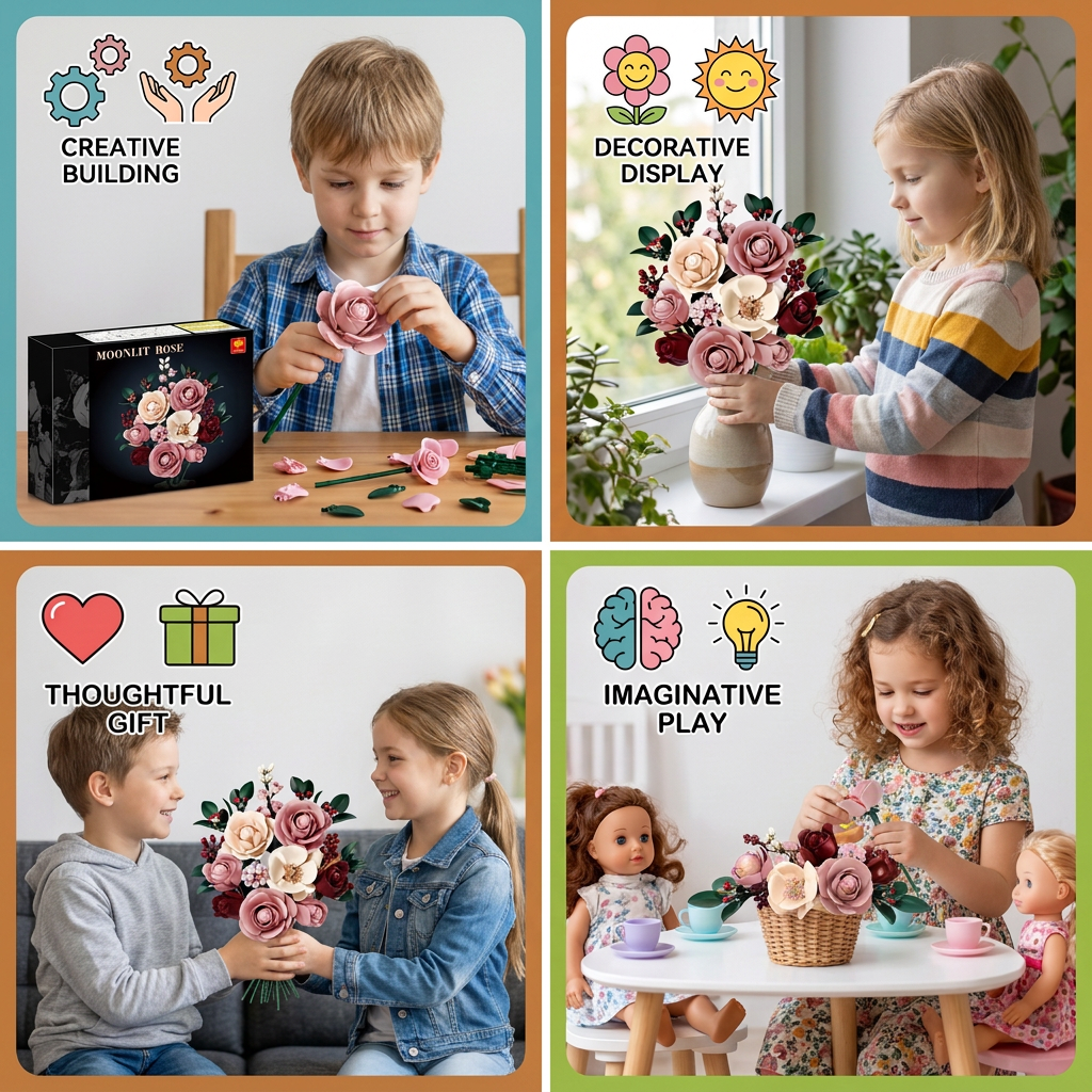 Flower Building Block Bouquet Set