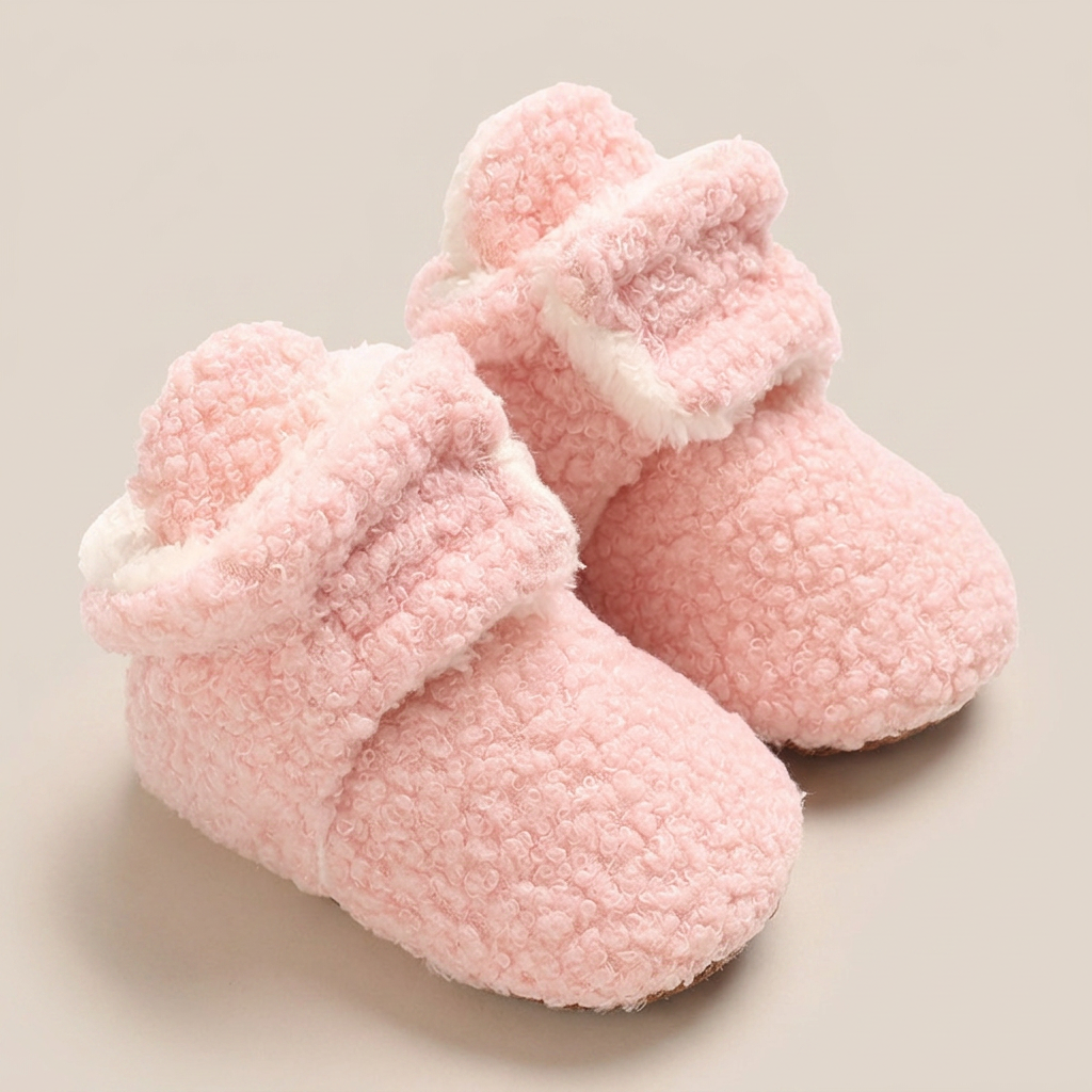 Sherpa Fleece Velcro Booties
