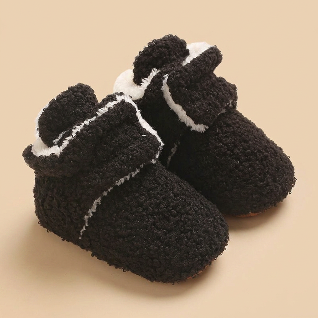 Sherpa Fleece Velcro Booties