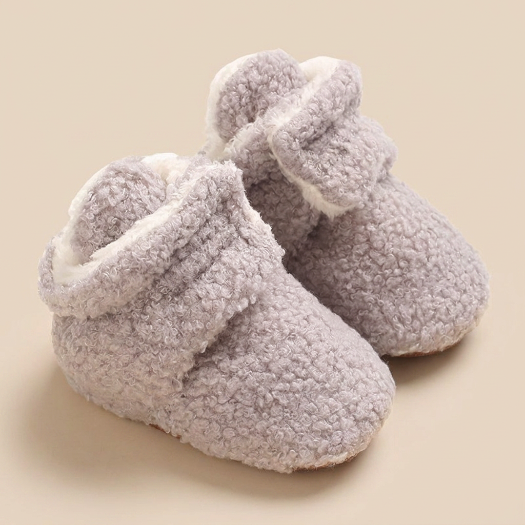 Sherpa Fleece Velcro Booties