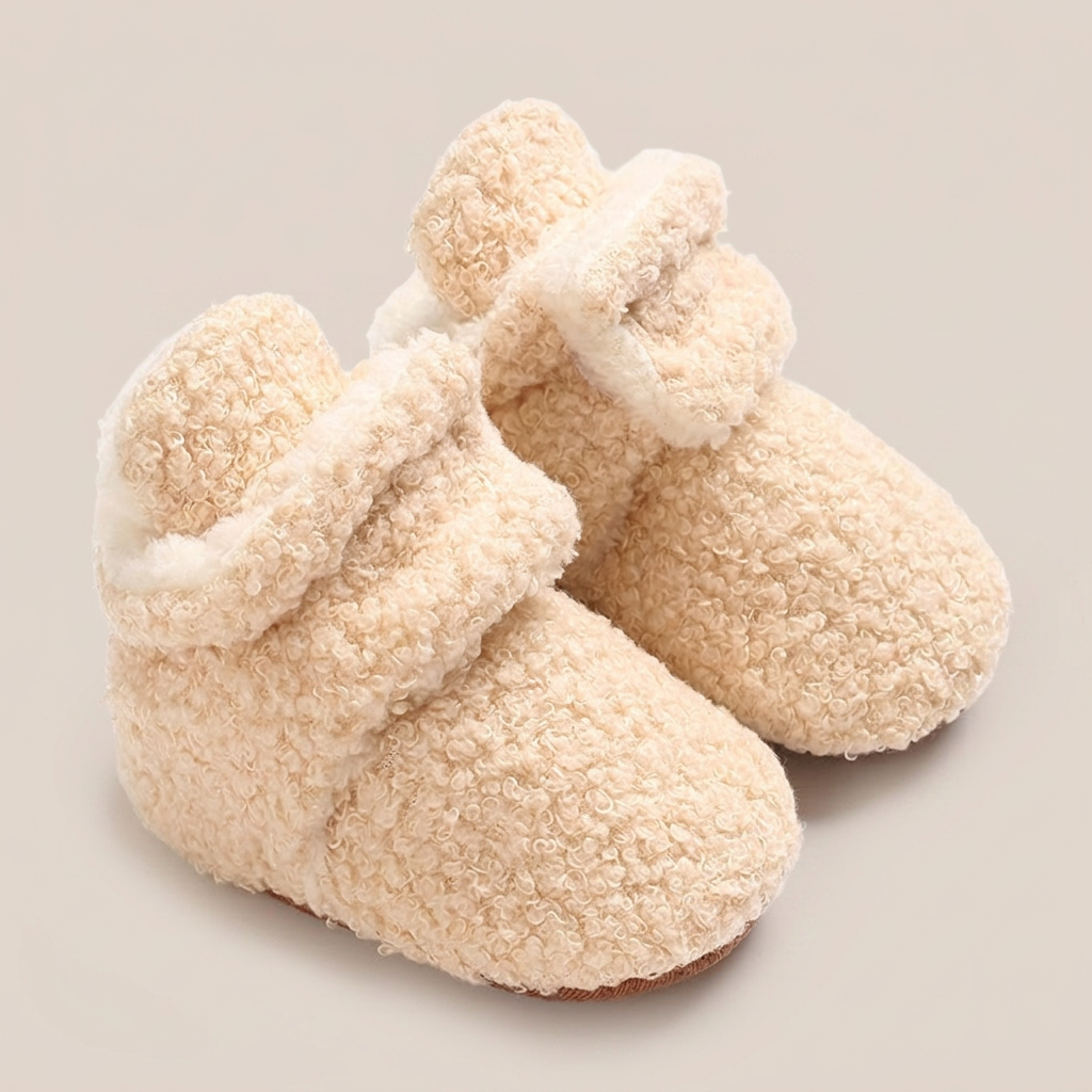 Sherpa Fleece Velcro Booties