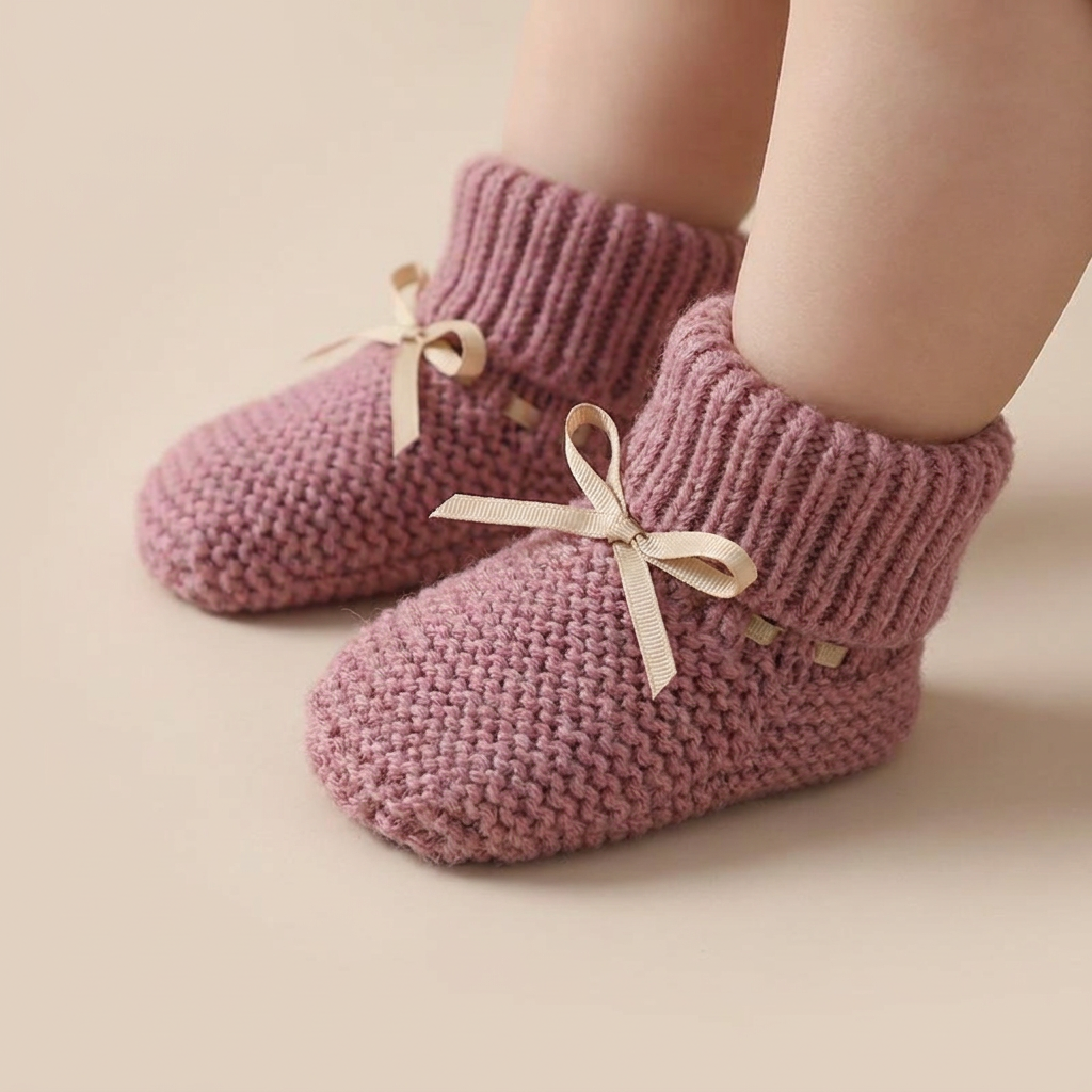 Chunky Knit Lace-Up Sneaker Booties