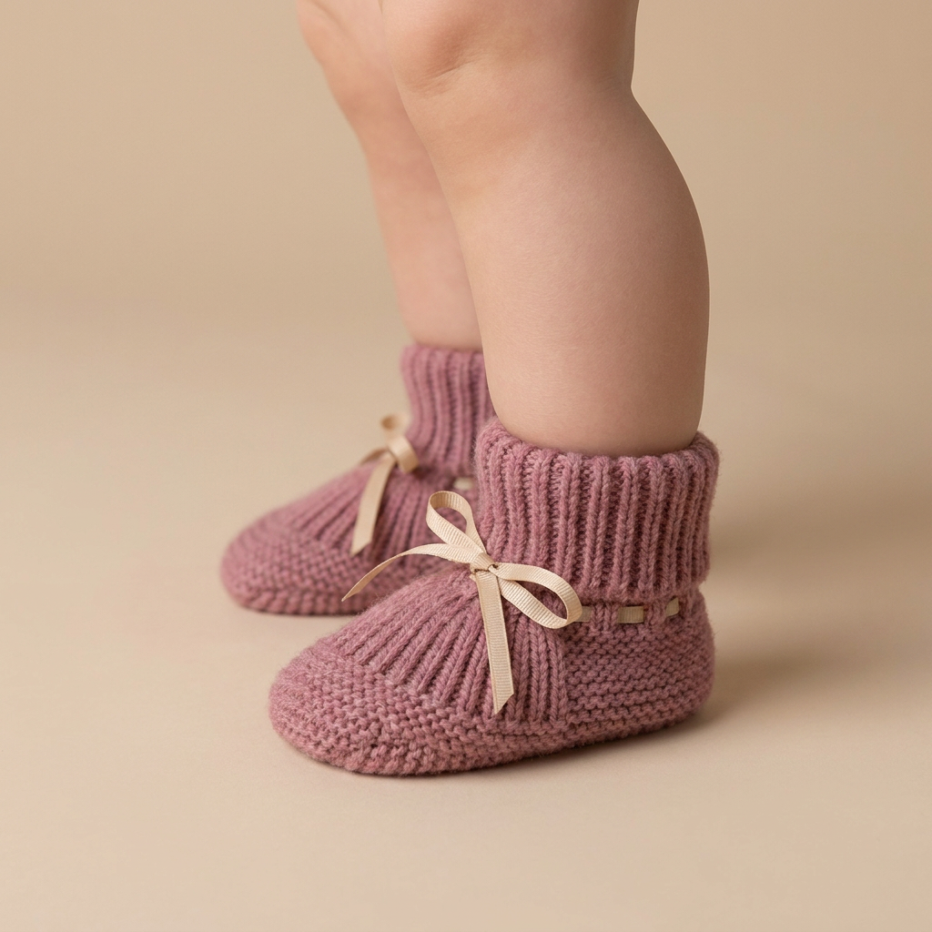 Chunky Knit Lace-Up Sneaker Booties