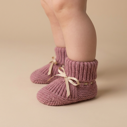 Chunky Knit Lace-Up Sneaker Booties