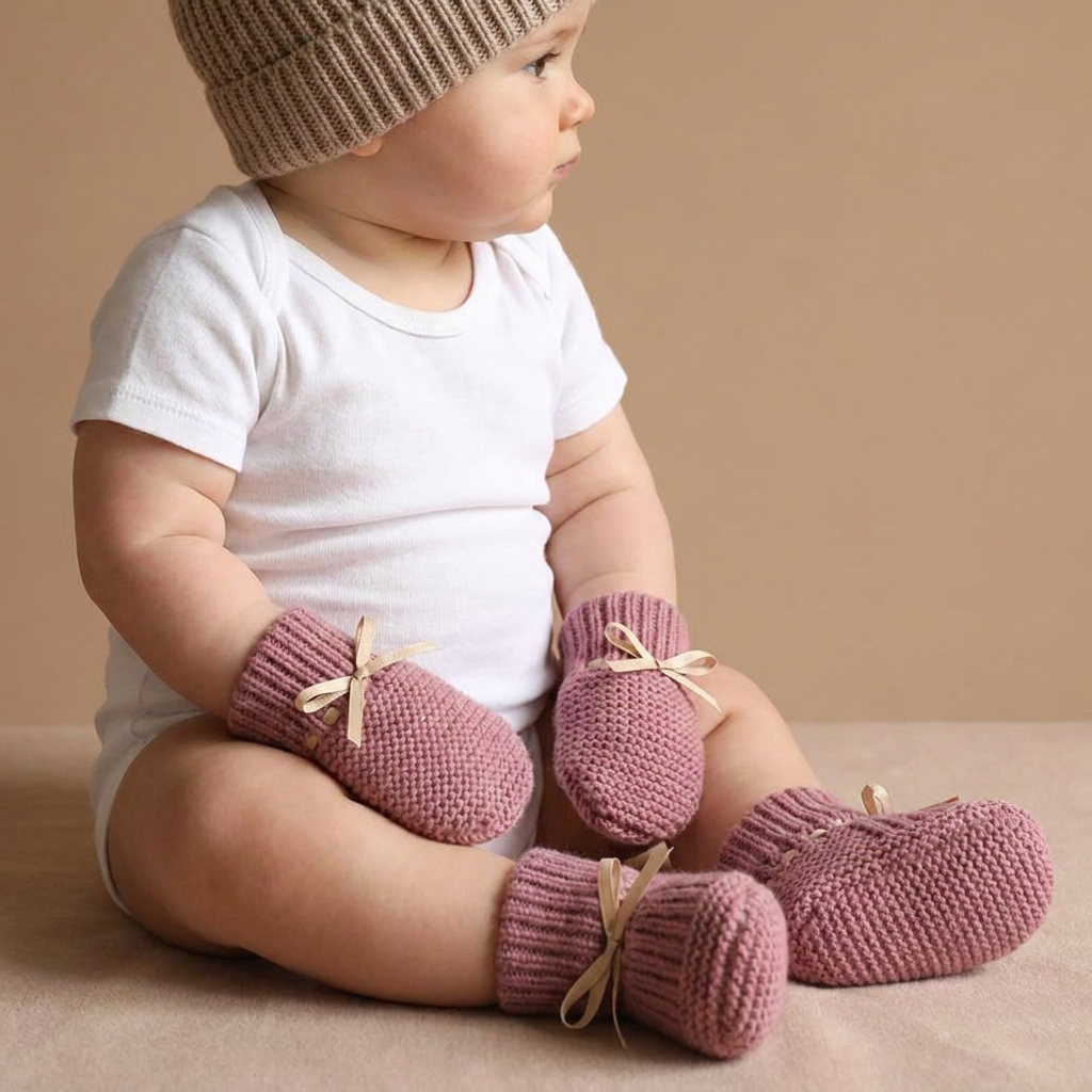 Chunky Knit Lace-Up Sneaker Booties