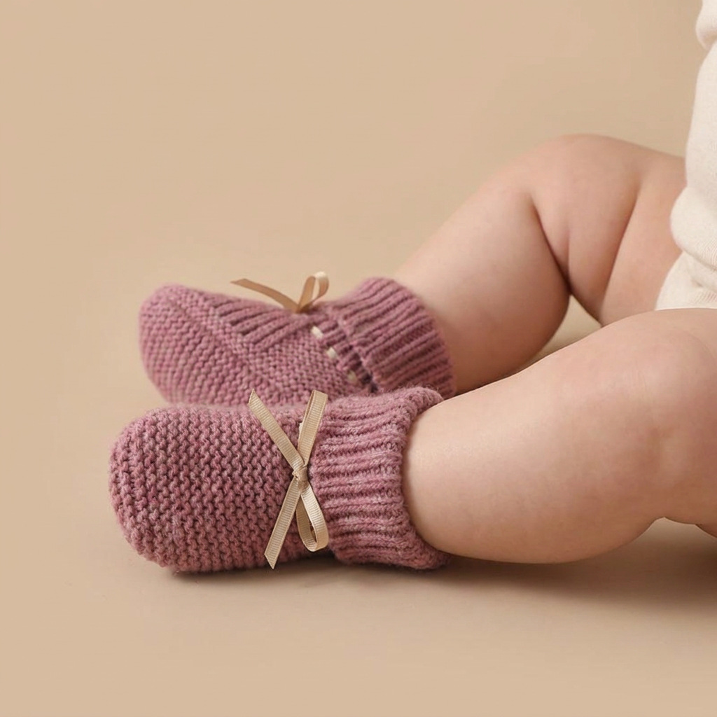 Chunky Knit Lace-Up Sneaker Booties