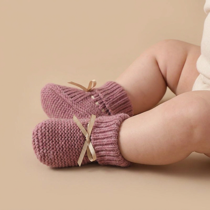 Chunky Knit Lace-Up Sneaker Booties