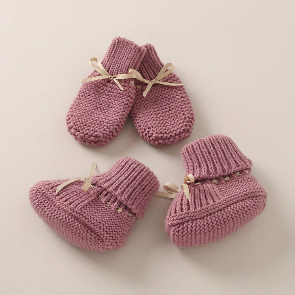 Chunky Knit Lace-Up Sneaker Booties