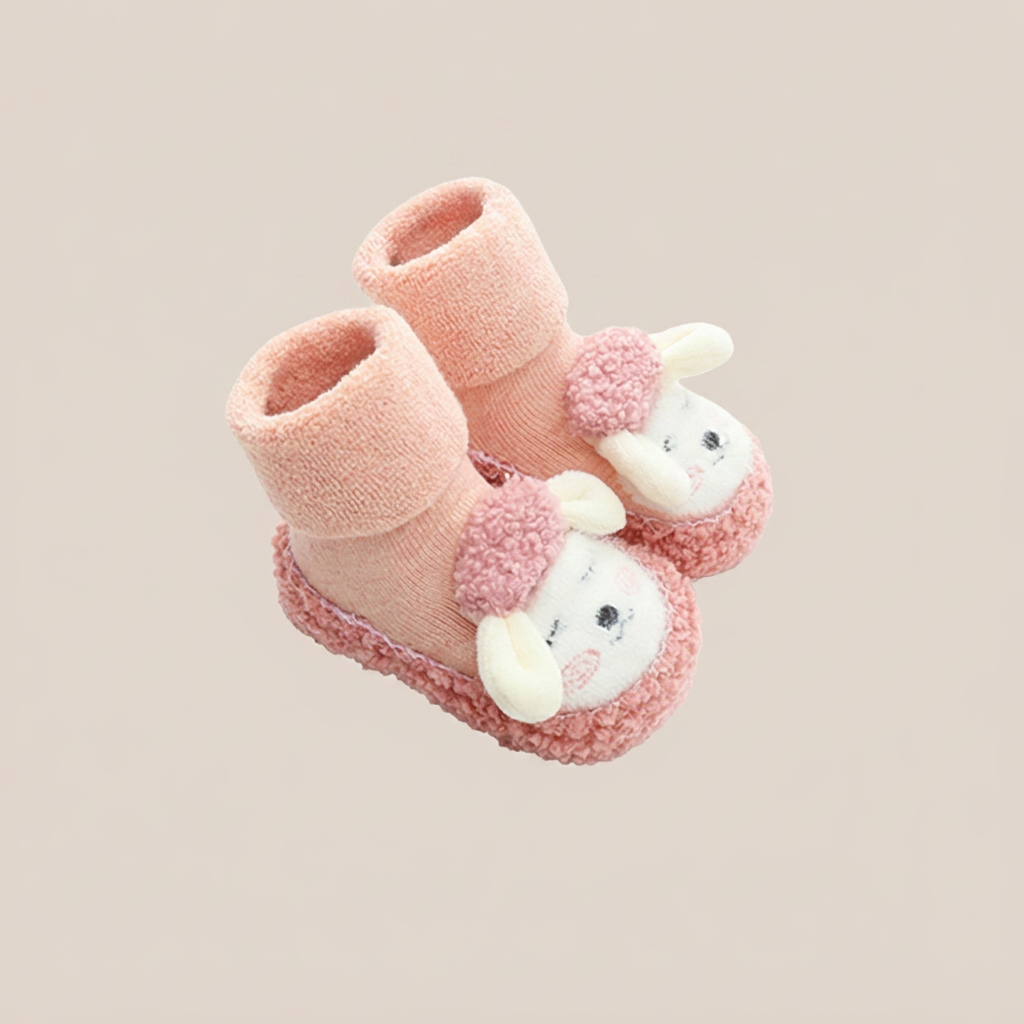 3D Puppy Face Fluffy Socks