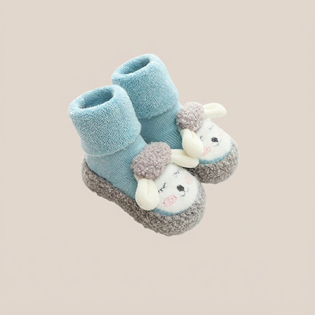 3D Puppy Face Fluffy Socks