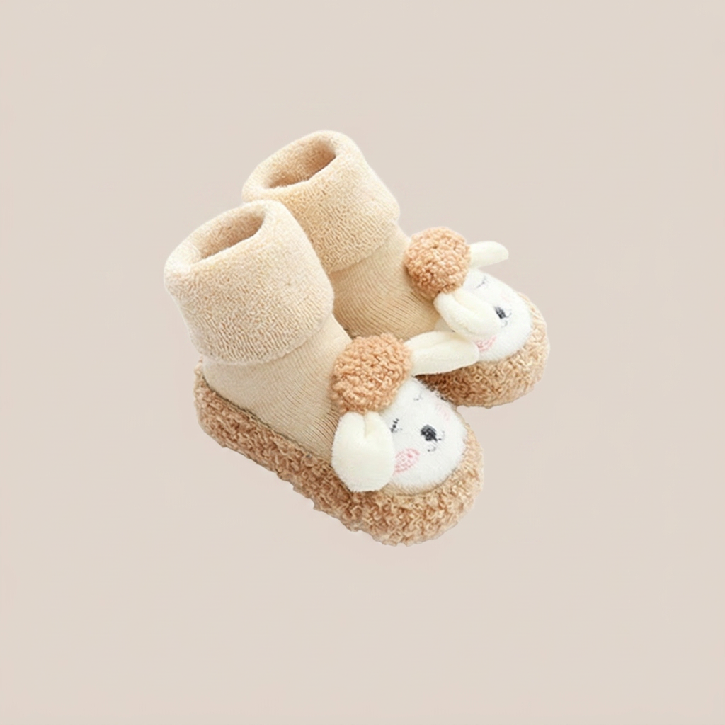 3D Puppy Face Fluffy Socks