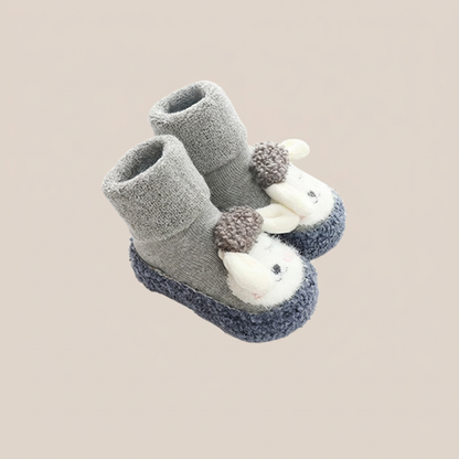 3D Puppy Face Fluffy Socks