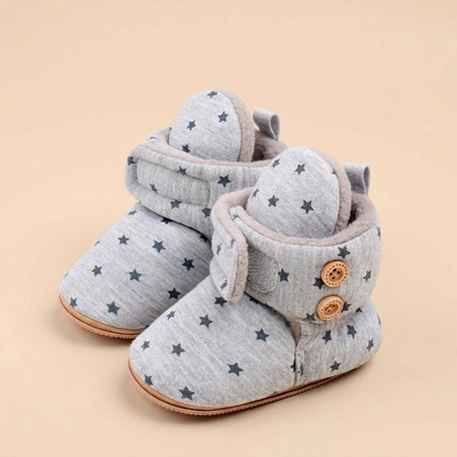 Star Print Velcro Booties