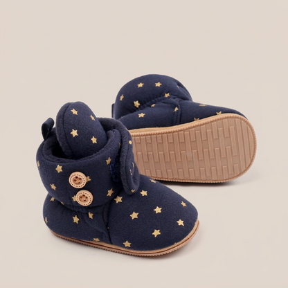 Star Print Velcro Booties
