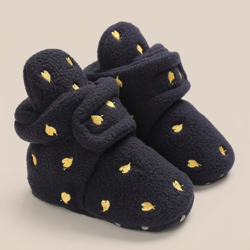 Printed Fleece Velcro Booties