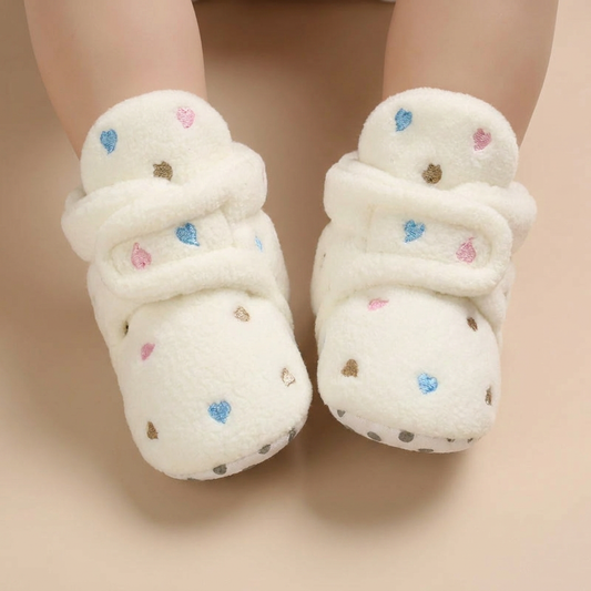 Printed Fleece Velcro Booties