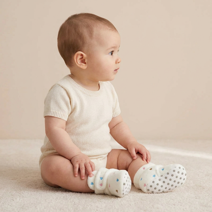 Printed Fleece Velcro Booties