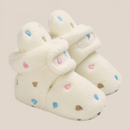 Printed Fleece Velcro Booties
