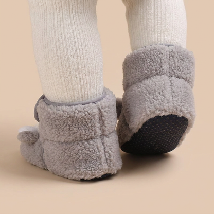 3D Lamb Face Sherpa Booties