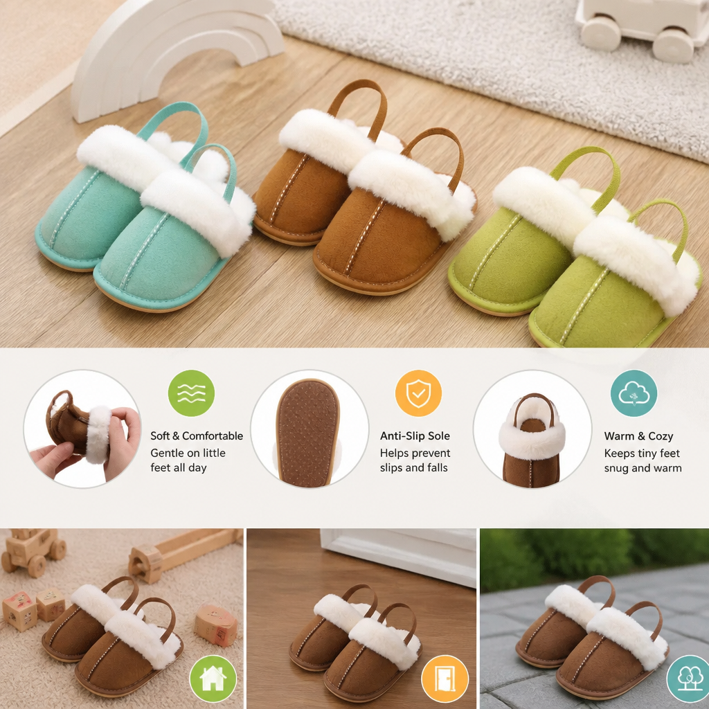 Cozy Baby Non-Slip Shoes with Soft Sole for Indoor & Outdoor Use