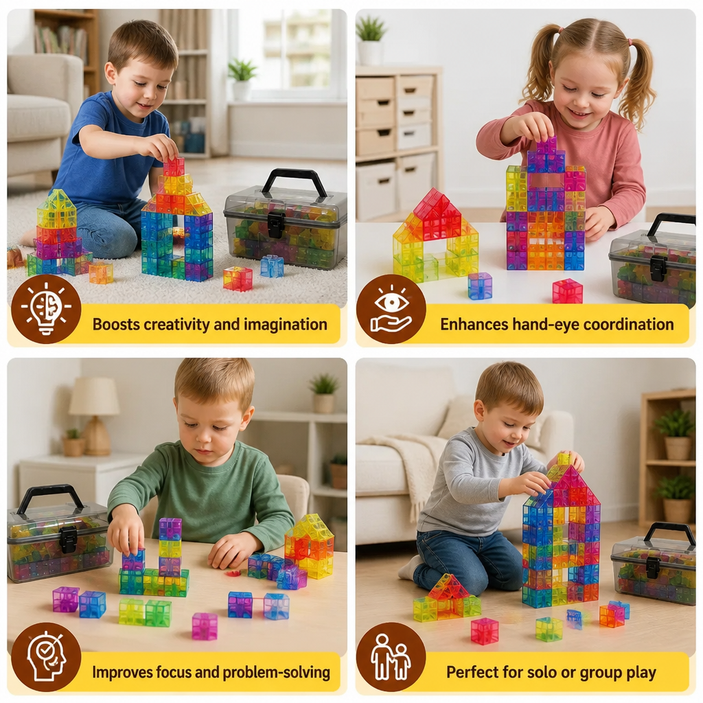 Montessori Cube Building Block Set for Kids