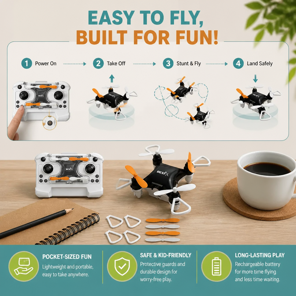 Mini Drone – RC Stunt Flyer for Kids