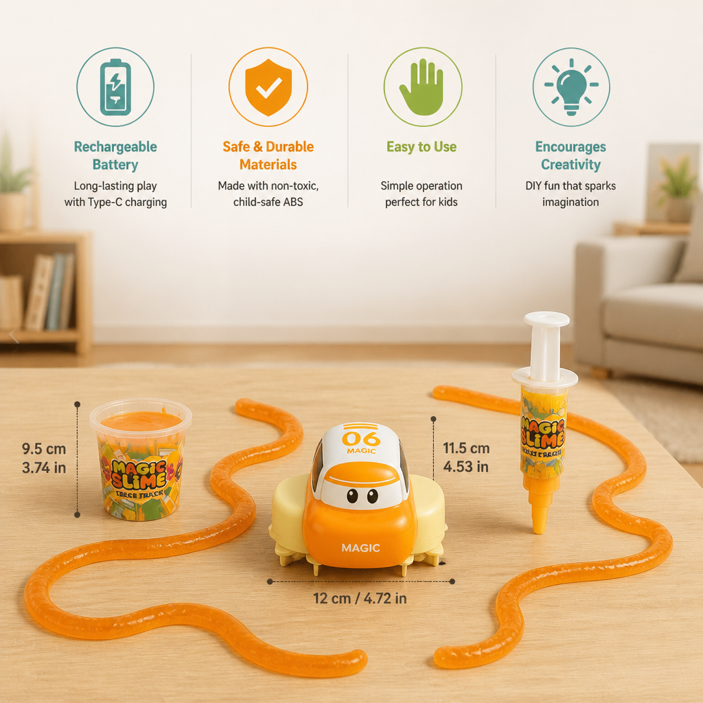 Magic Slime Race Track Set – DIY Electric Car Adventure