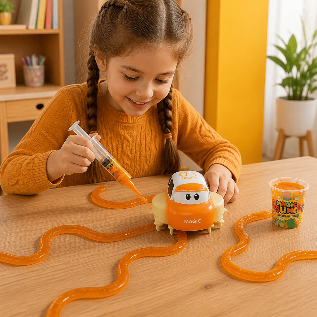 Magic Slime Race Track Set – DIY Electric Car Adventure