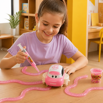 Magic Slime Race Track Set – DIY Electric Car Adventure