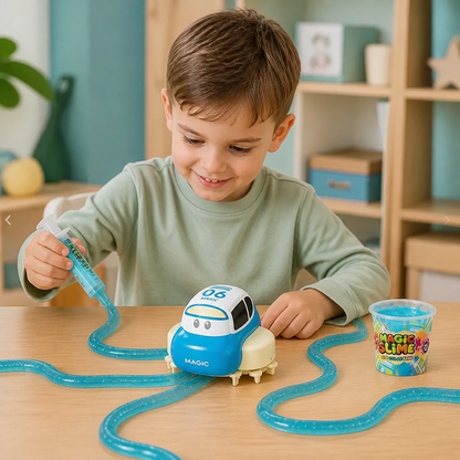 Magic Slime Race Track Set – DIY Electric Car Adventure