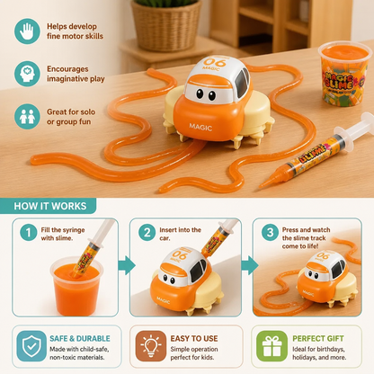 Magic Slime Race Track Set – DIY Electric Car Adventure