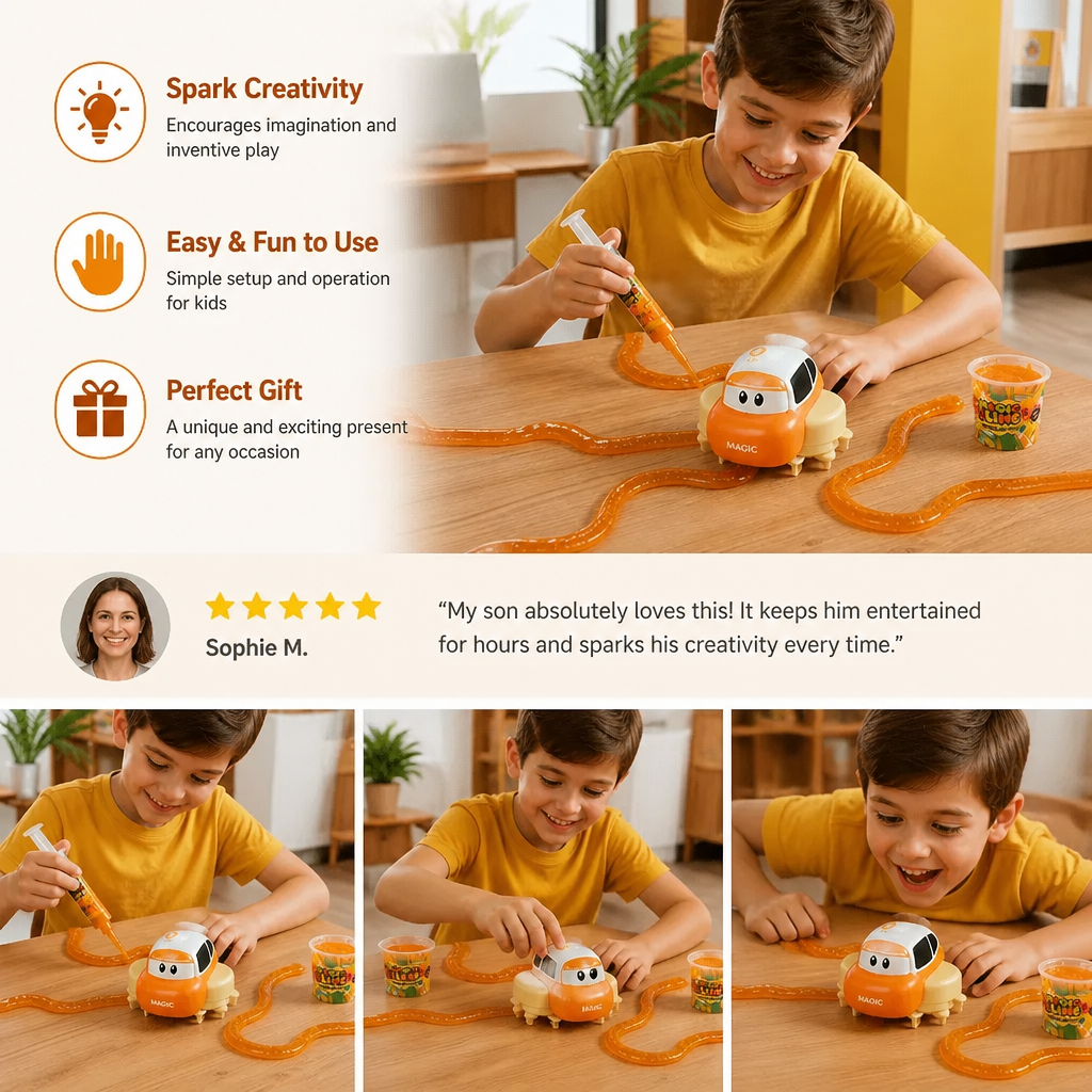 Magic Slime Race Track Set – DIY Electric Car Adventure
