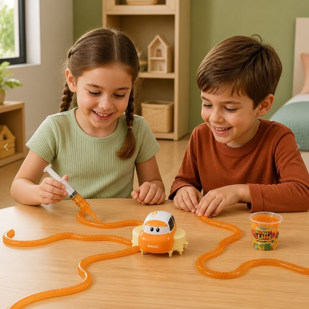 Magic Slime Race Track Set – DIY Electric Car Adventure