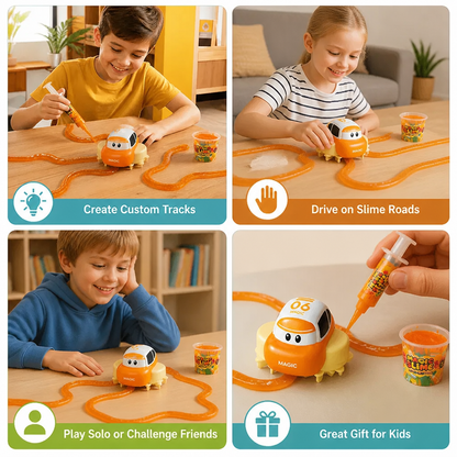 Magic Slime Race Track Set – DIY Electric Car Adventure