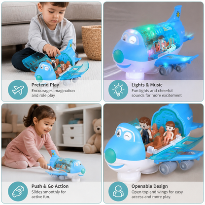 Driving Toy Airplane with Lights and Music