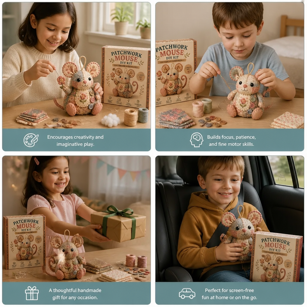 DIY Animal Sewing Kit – Handmade Fabric Ornament Craft Set