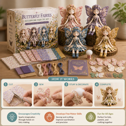 Fairy DIY Sewing Kit for Kids – Make Enchanting Fairy Dolls with Fabric, Accessories & Instructions