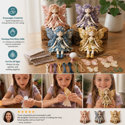 Fairy DIY Sewing Kit for Kids – Make Enchanting Fairy Dolls with Fabric, Accessories & Instructions