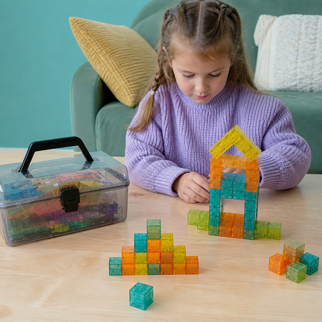 Montessori Cube Building Block Set for Kids