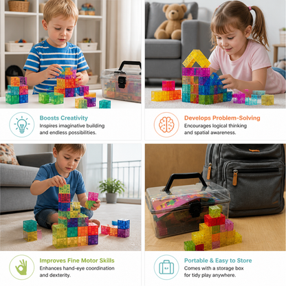 Montessori Cube Building Block Set for Kids