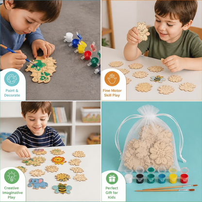 DIY Wooden Paint & Play Craft Kit for Kids