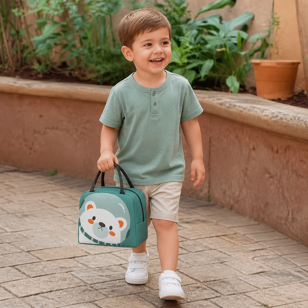 Cartoon Animal Insulated Lunch Bag for Kids