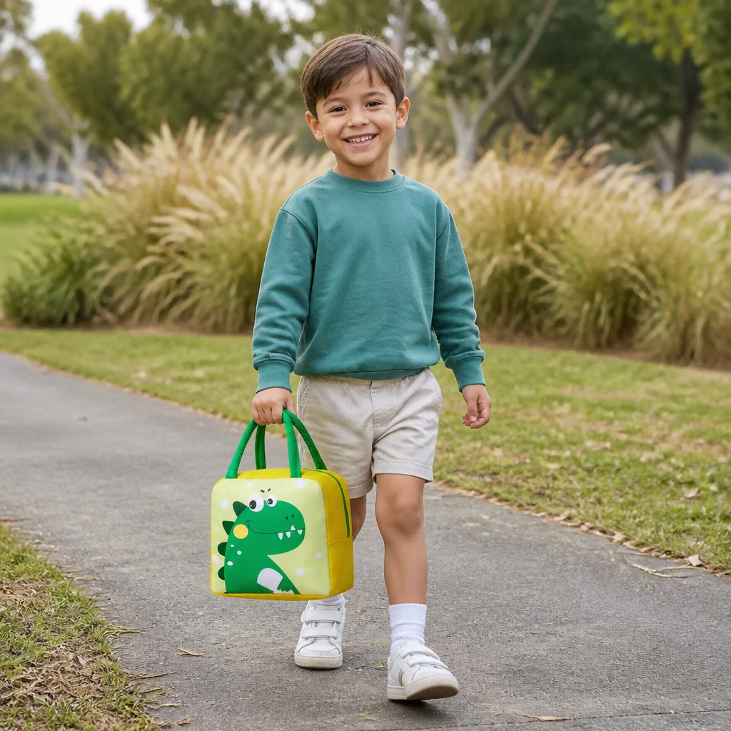 Cartoon Animal Insulated Lunch Bag for Kids