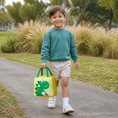 Cartoon Animal Insulated Lunch Bag for Kids
