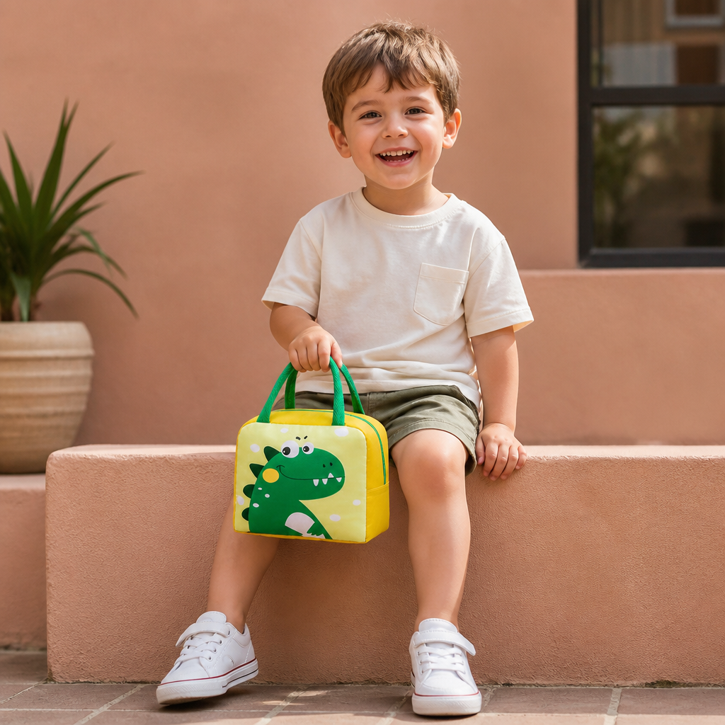 Cartoon Animal Insulated Lunch Bag for Kids
